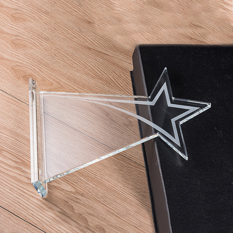 lSTA02008C-25 Longwin Lucky Star Crystal Trophy