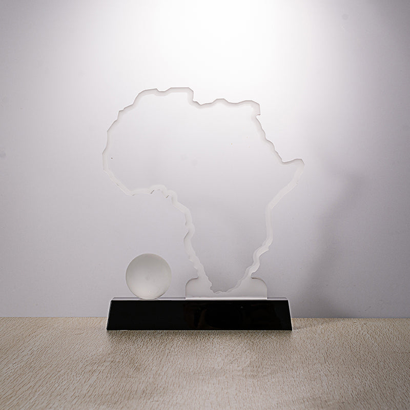 LSTA010060A-25 Longwin Africa Frosted Crystal Trophy