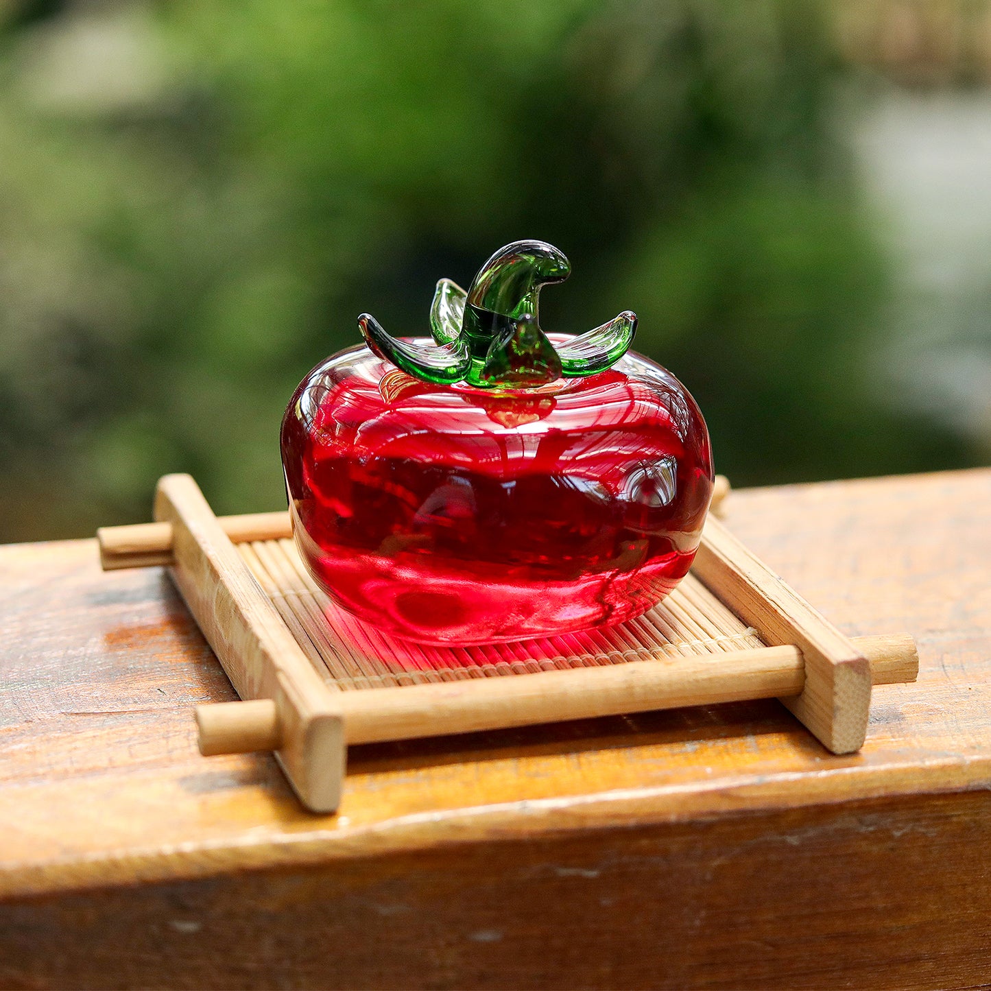 Crystal Tomato Statue Paperweight