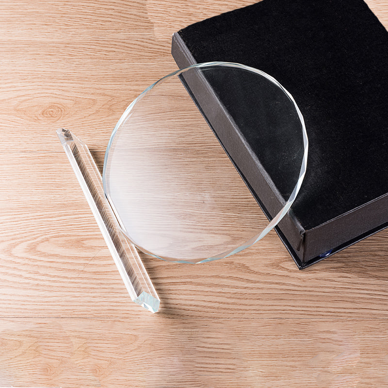 lSTA020013A-18 Longwin Circle Crystal Trophy with Multiple Beveled Edges