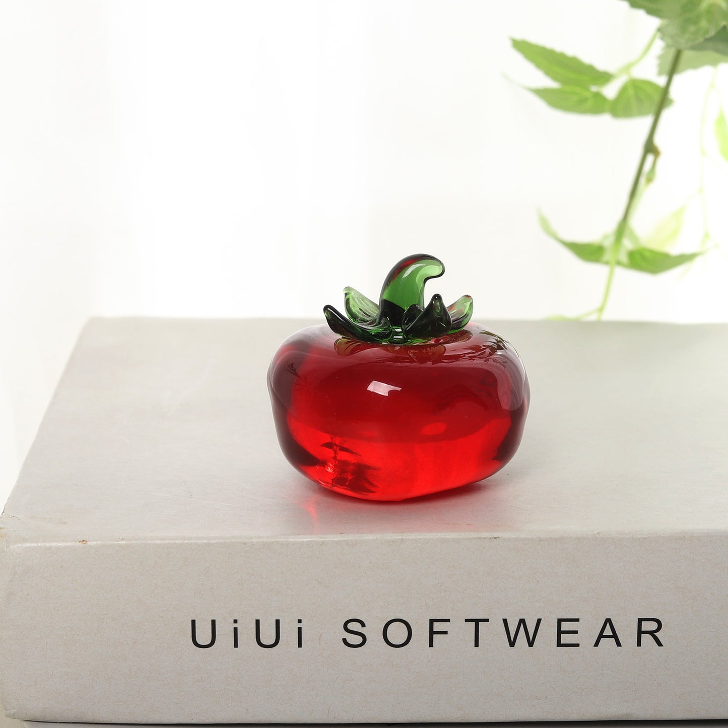 Crystal Tomato Statue Paperweight
