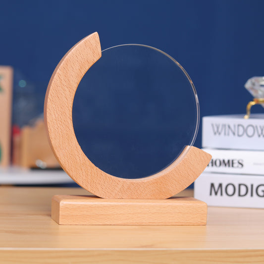 Longwin Wooden Trophy with Circle Crystal
