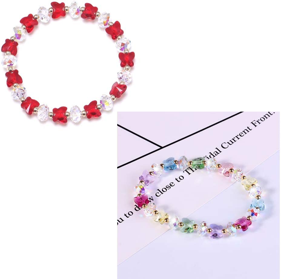 8mm Glass Butterfly Beads for Jewelry Making (400 pcs)