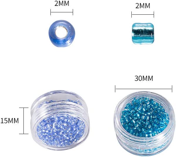 Multicolor Crystal Seed Beads for Jewelries Making (9600 pcs)
