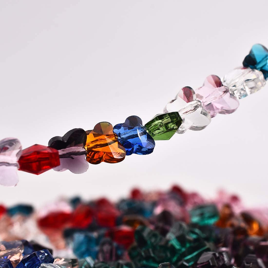 8mm Glass Butterfly Beads for Jewelry Making (400 pcs)