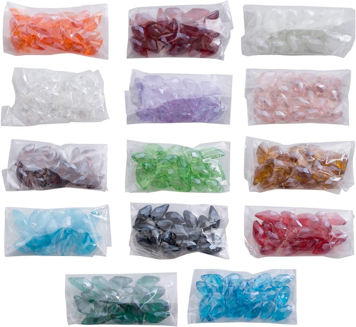 6x12mm Crystal Teardrop Shaped Beads for DIY Beading Projects (280 pcs)