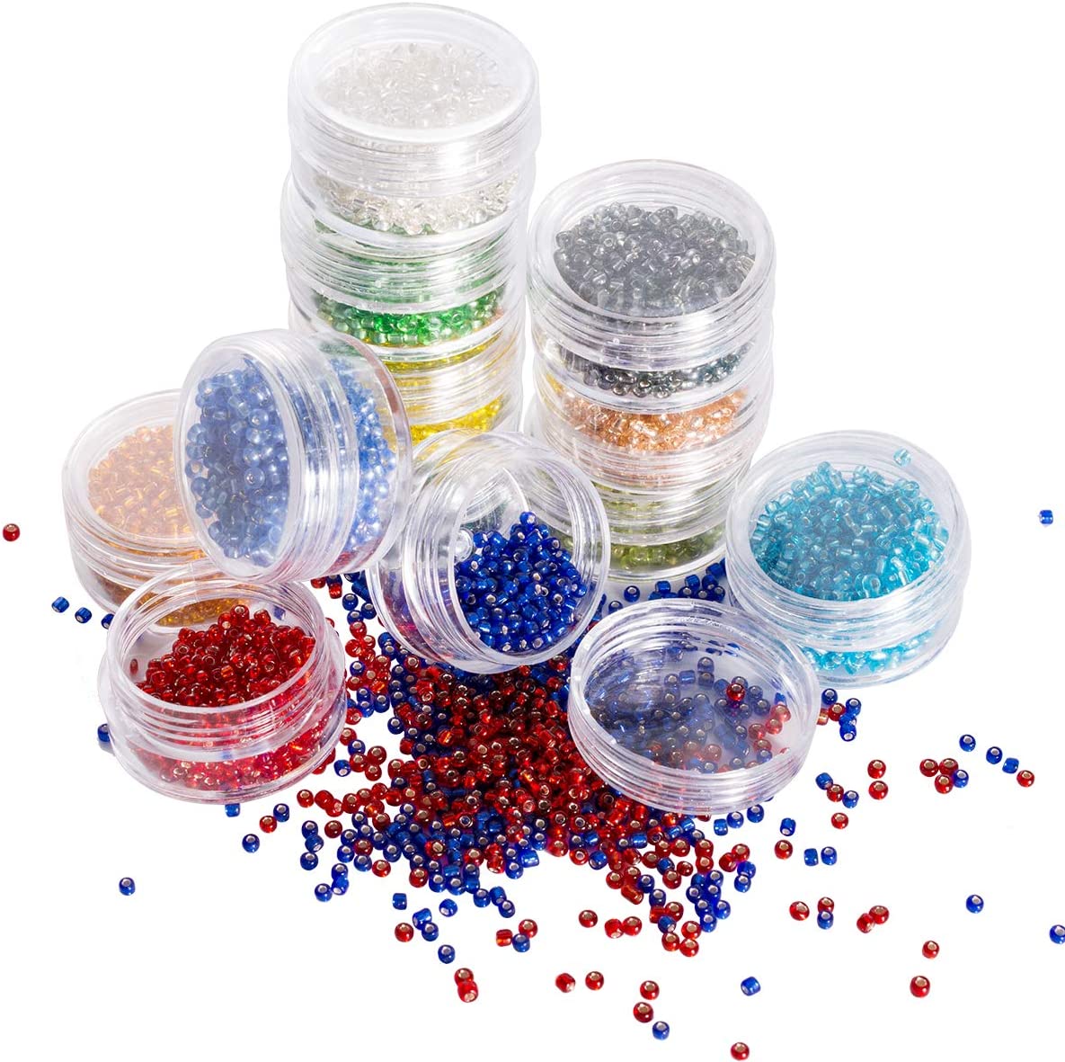 Multicolor Crystal Seed Beads for Jewelries Making (9600 pcs)