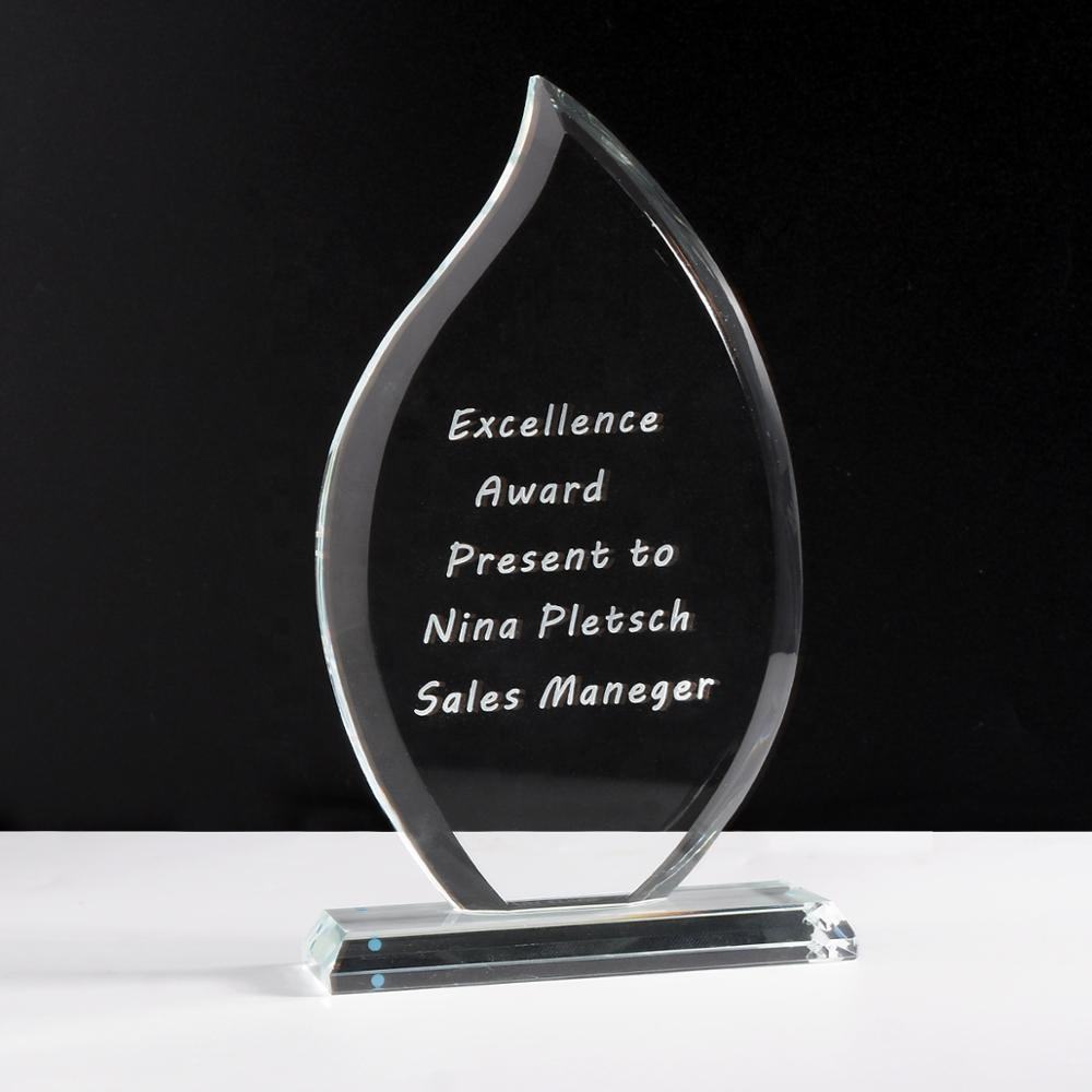 JGC-09 Longwin Fire-shaped Crystal Trophy