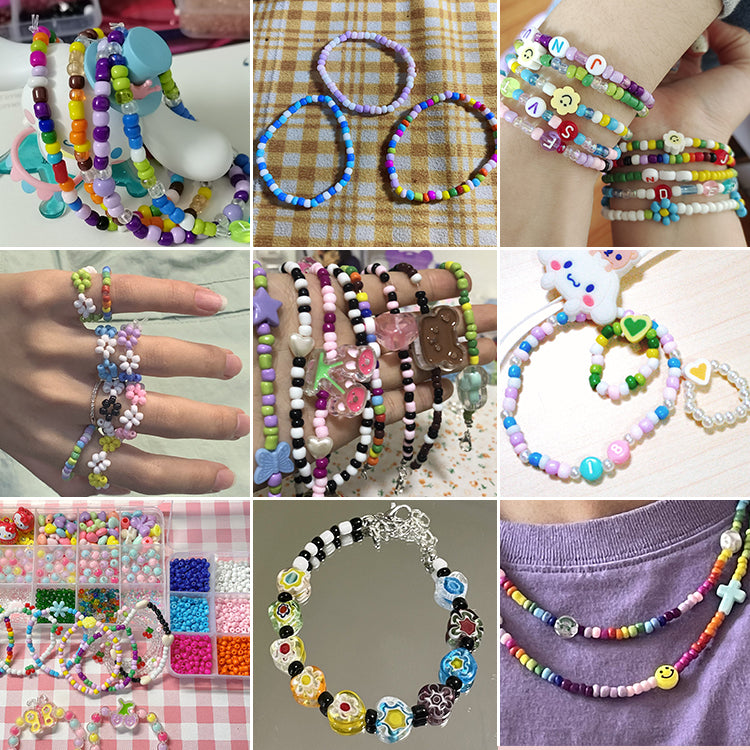 Multicolor Crystal Seed Beads for Jewelries Making (9600 pcs)