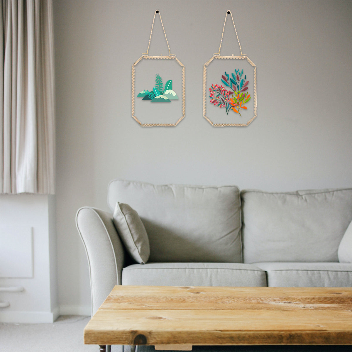 6"x8" Wall Hanging Octagon Brass Photo Frame