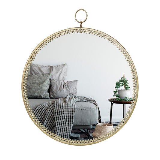 Decorative Wall Mirror with Lace Edge (Gold)