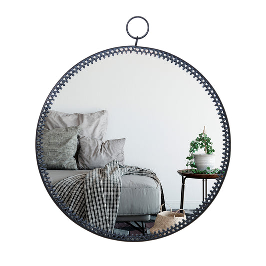 Decorative Wall Mirror with Lace Egde (Black)