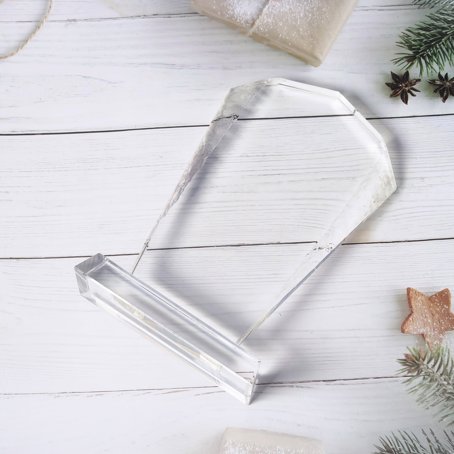 LSA-172 Longwin Crest Crystal Trophy with Hammered Pattern