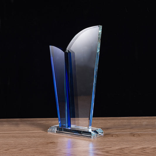 lSTA02007C-18 Longwin Sleek Edge Crystal Trophy