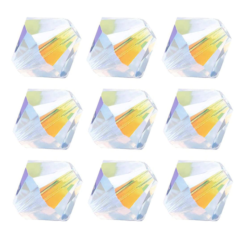 8mm AB Crystal Bicone Beads with Vertical Hole (84 pcs)