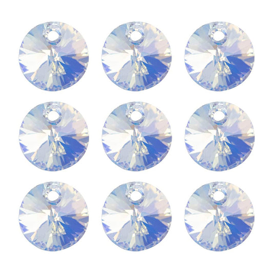 8mm AB Crystal Disc Beads for Jewelry Making (84 pcs)