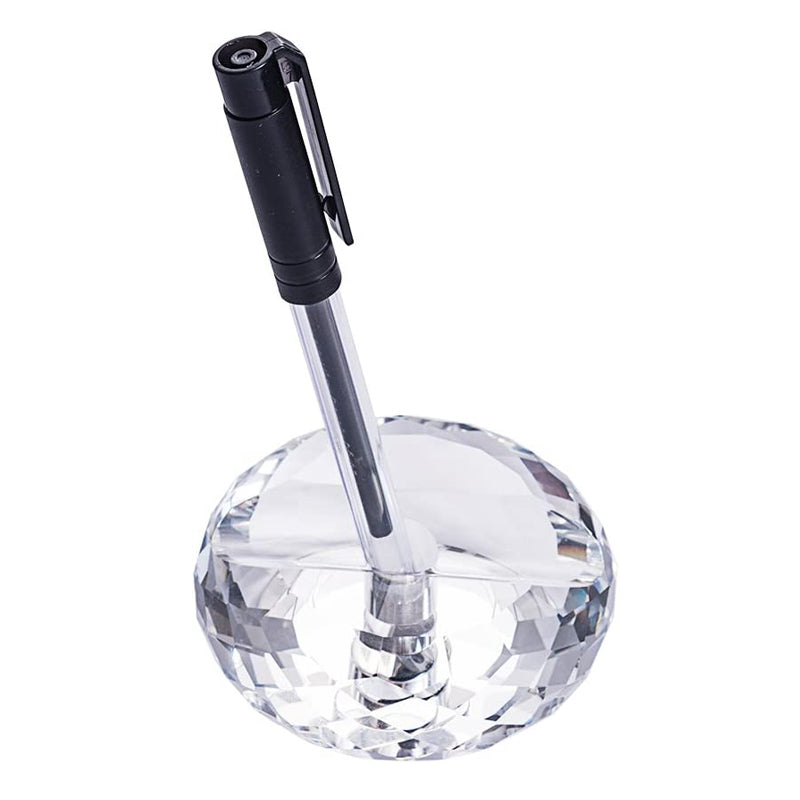 Multi-faceted Diamond Shaped Crystal Penholder