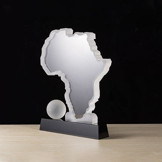 LSTA010060A-25 Longwin Africa Frosted Crystal Trophy
