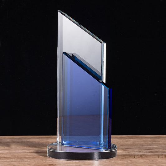 lSTA02004C-18 Longwin Crystal Award with Round Base