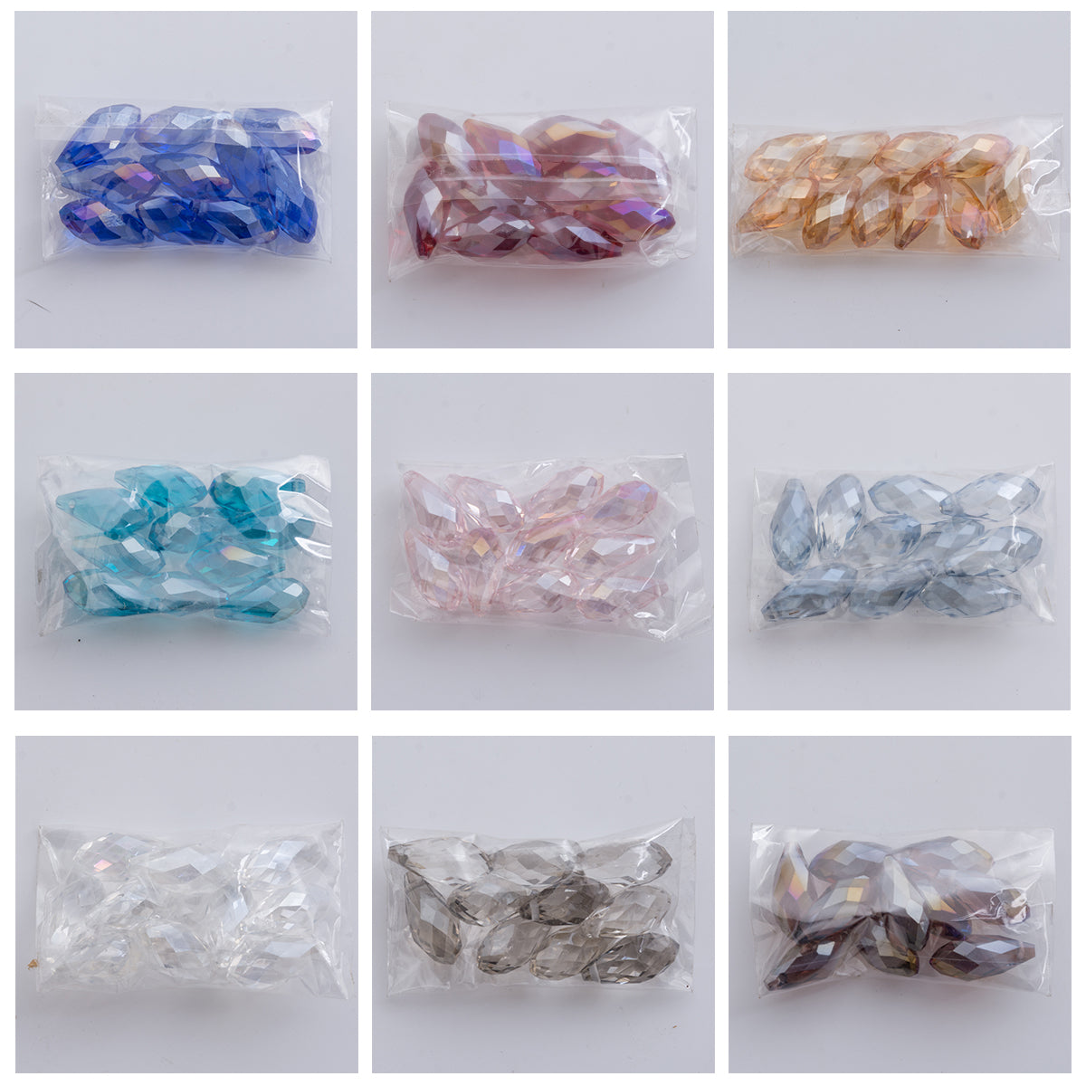 8x18mm Crystal Oval Shaped Faceted Beads for DIY Beading Projects (90 pcs)