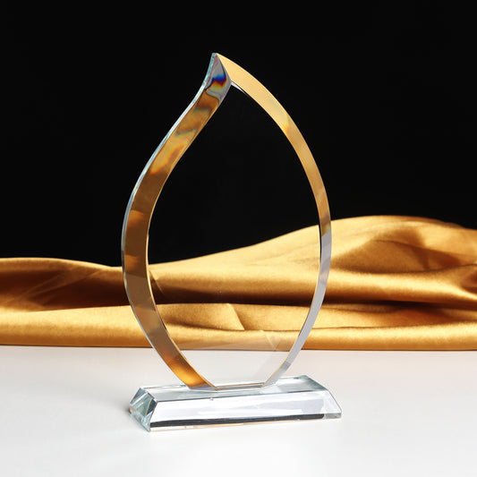 JGC-09 Longwin Fire-shaped Crystal Trophy