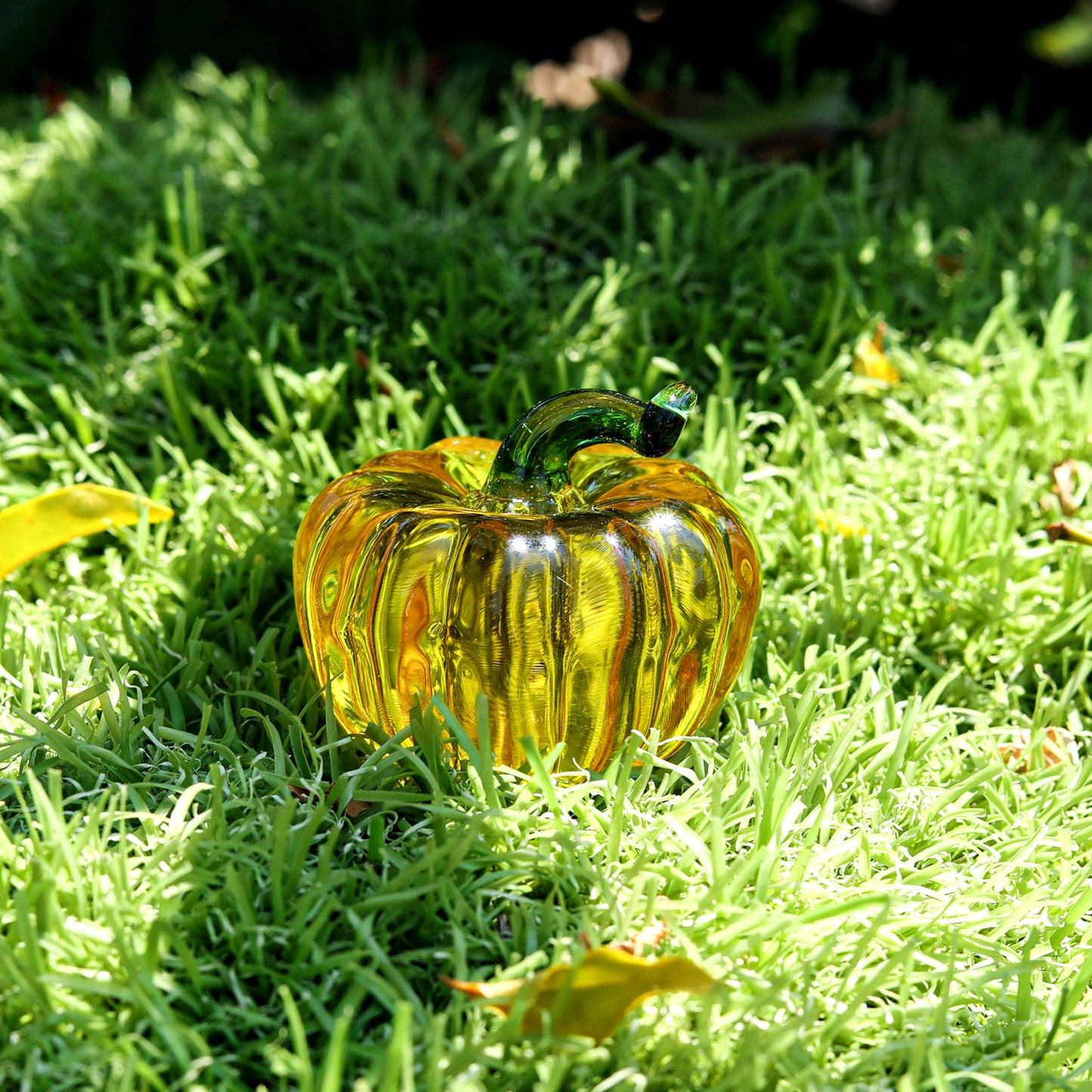 Crystal Mini Pumpkin Figurine for Home and Garden Decor