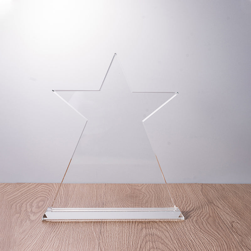LSTA02002A-21 Longwin Triangular Star Crystal Trophy