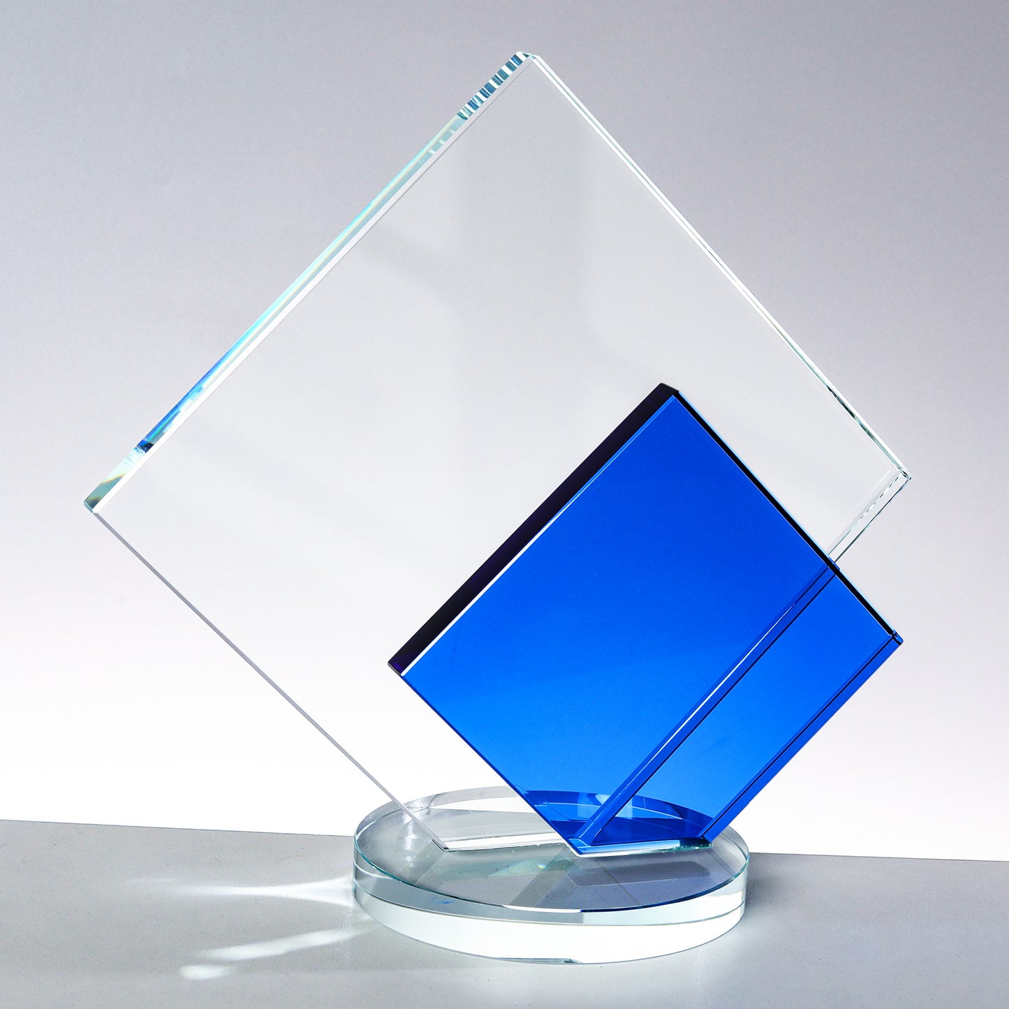 JGC-119 Longwin Double Squares Crystal Trophy