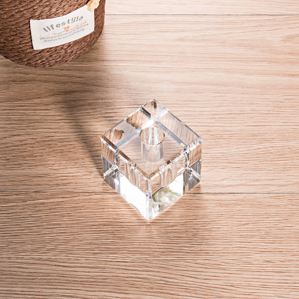 Square Shaped Crystal Penholder