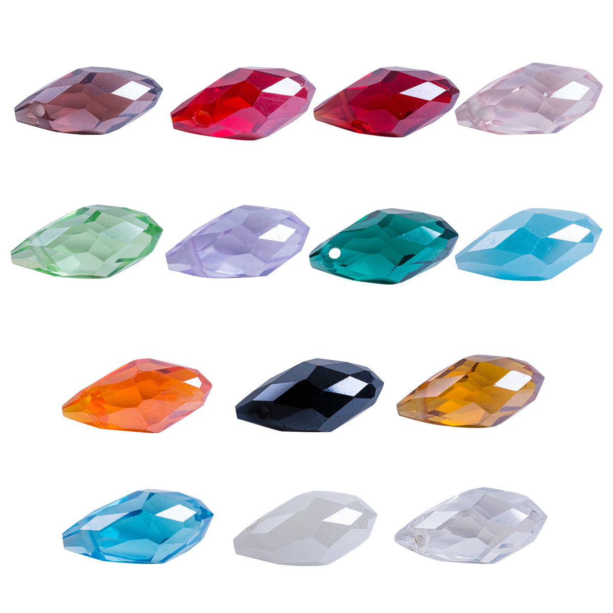 6x12mm Crystal Teardrop Shaped Beads for DIY Beading Projects (280 pcs)