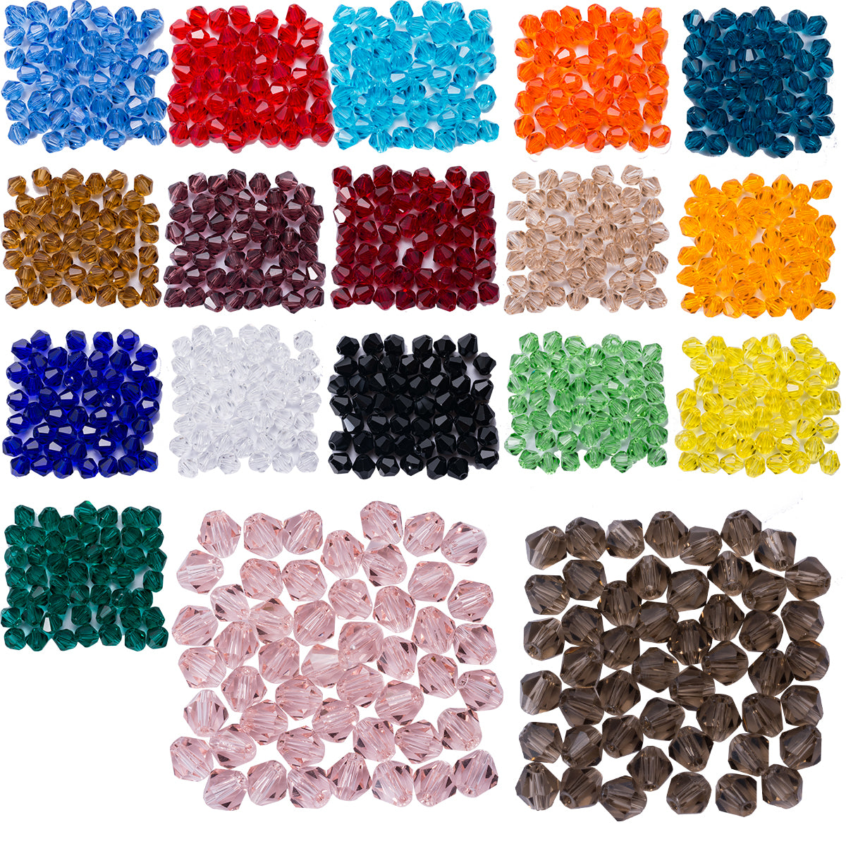 6mm Bicone Shaped Crystal Faceted Beads (900 pcs)