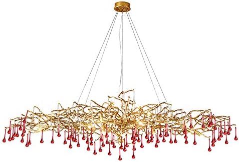 Red Crystal Teardrop Shaped Pendant Ornaments for Chandelier (20 pcs)