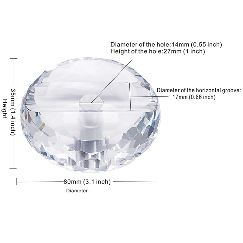 Multi-faceted Diamond Shaped Crystal Penholder