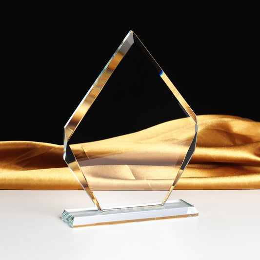 JGC-07 Longwin Diamond Shaped Crystal Trophy