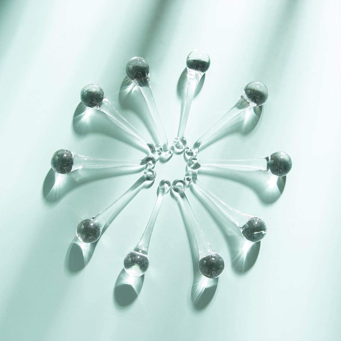 Clear Crystal Teardrop Shaped Pendant Ornaments for Chandelier (20 pcs)