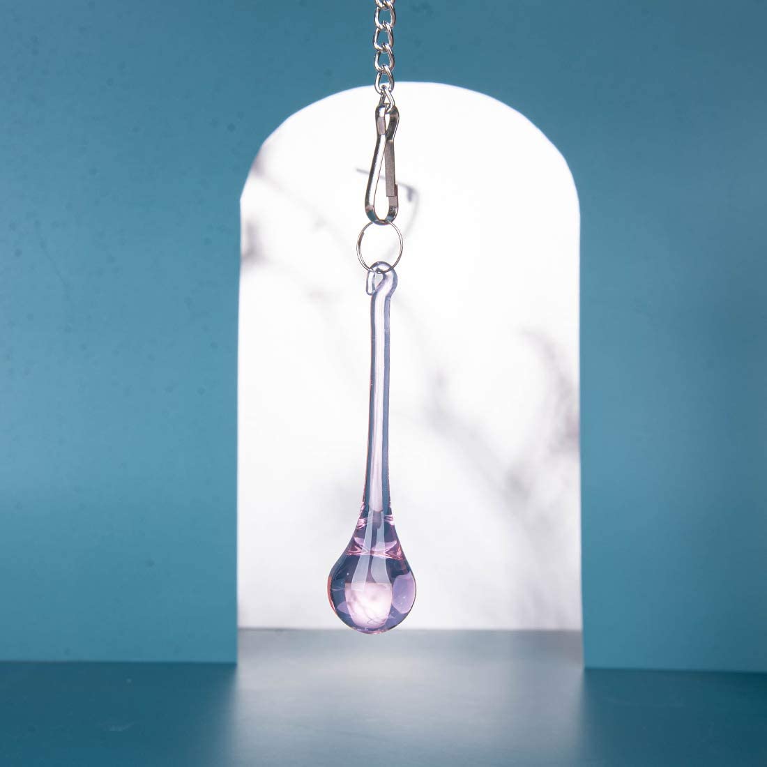 Purple Crystal Teardrop Shaped Pendant Ornaments for Chandelier (20 pcs)