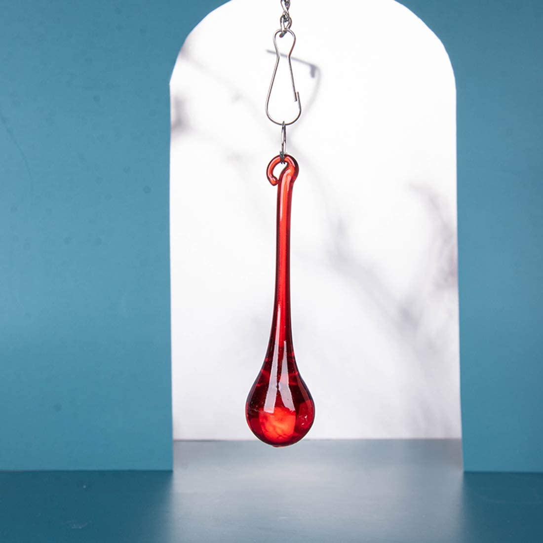 Red Crystal Teardrop Shaped Pendant Ornaments for Chandelier (20 pcs)