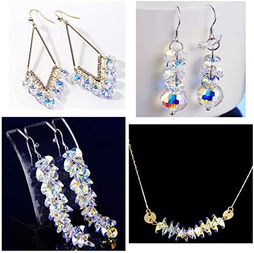 8mm AB Crystal Disc Beads for Jewelry Making (84 pcs)