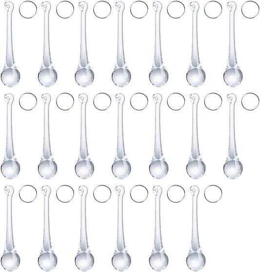 Clear Crystal Teardrop Shaped Pendant Ornaments for Chandelier (20 pcs)
