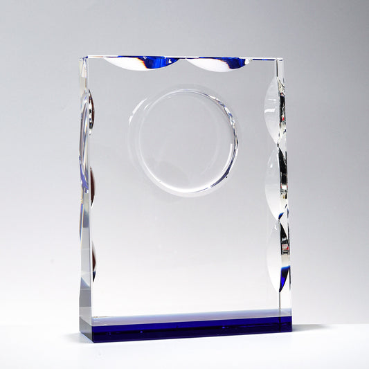 JNGA-291 Longwin Rectangle Crystal Trophy with Multi-faceted Edges