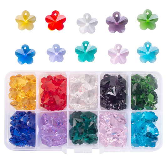 Multicolor Flower Beads for Suncatcher (100 pcs)