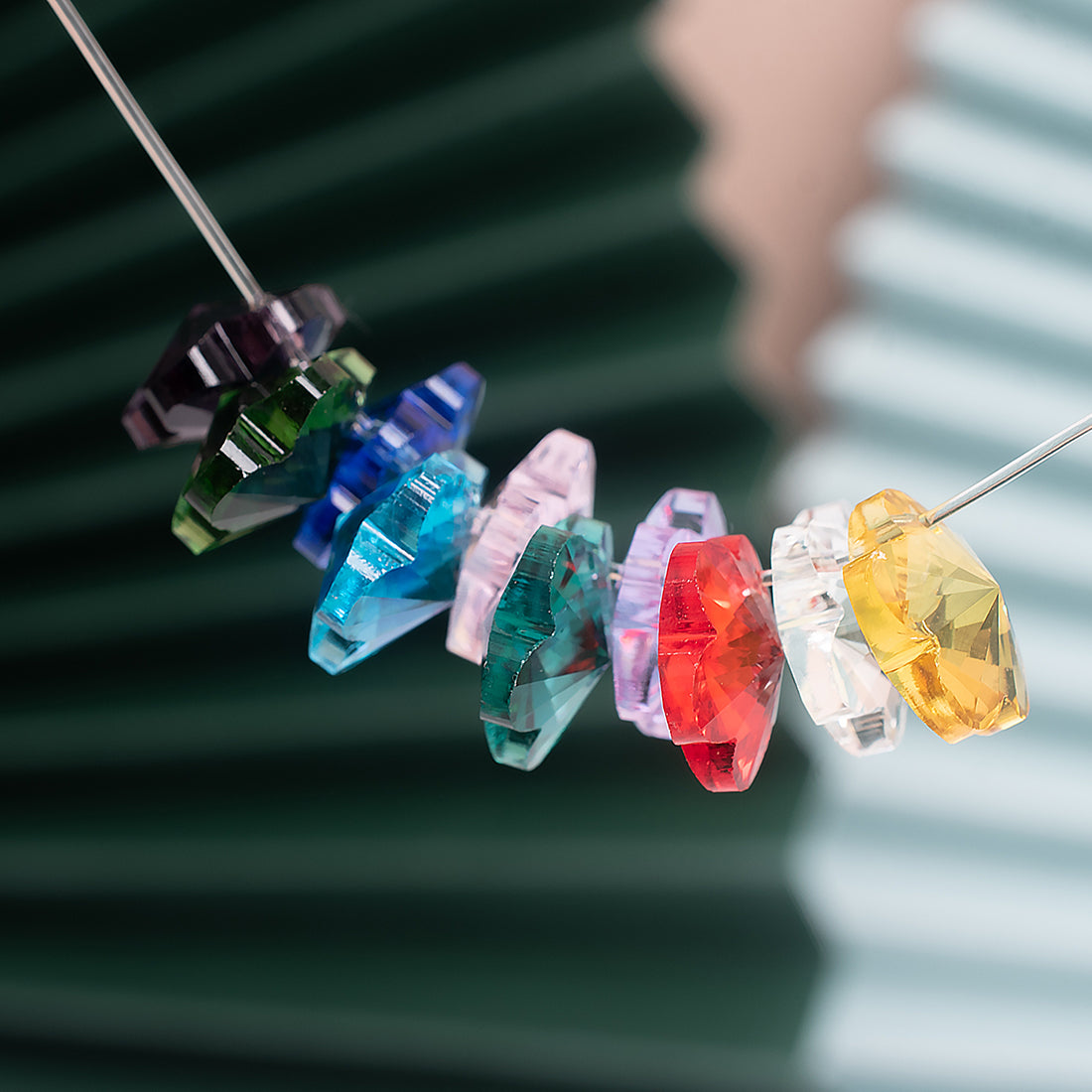 Multicolor Flower Beads for Suncatcher (100 pcs)