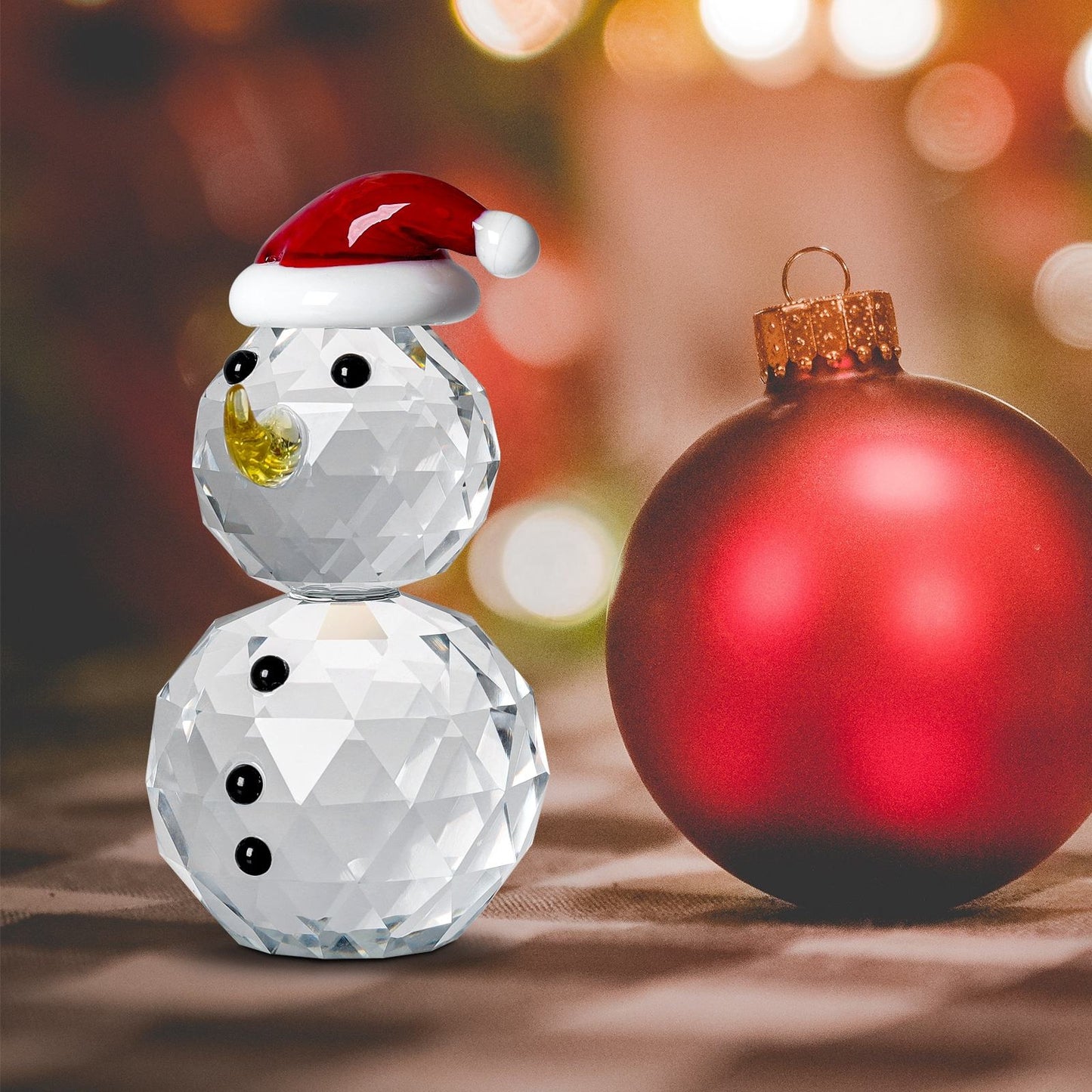 Crystal Snowman Figurine