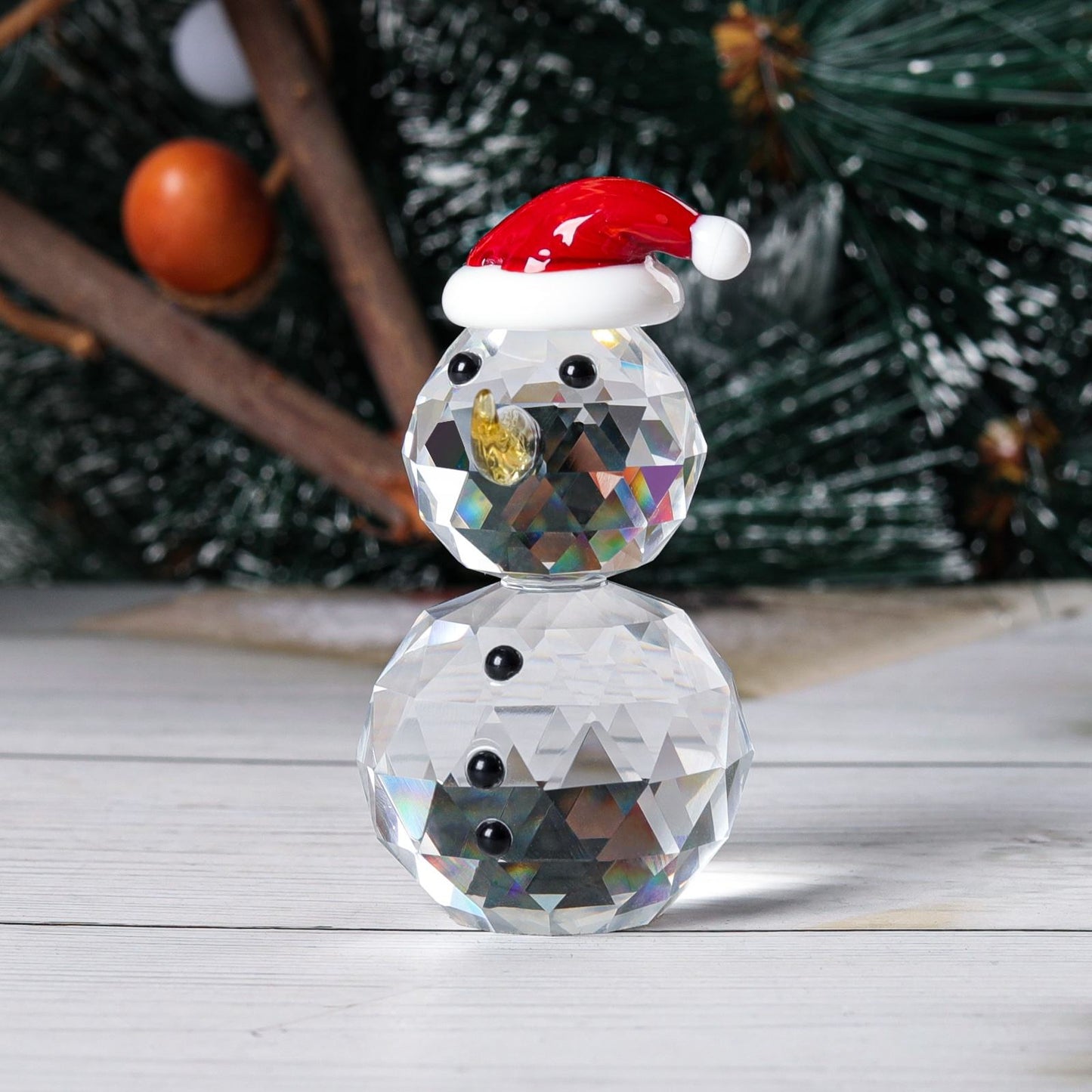 Crystal Snowman Figurine