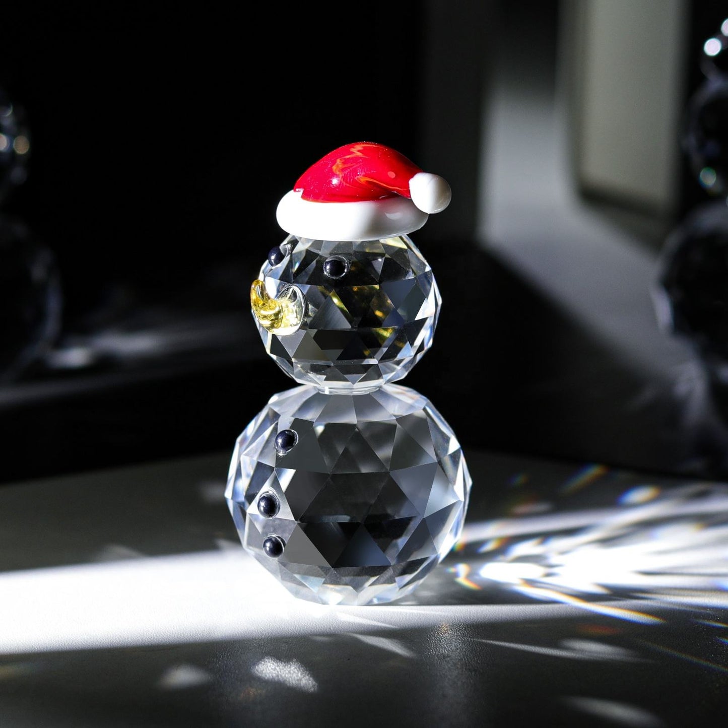 Crystal Snowman Figurine